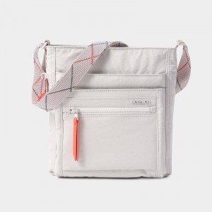 White Grey Women's Hedgren Orva Crossbody Bags | FEQ10088FU